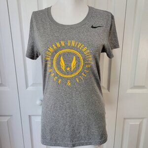 NIKE Neumann University Track & Field Yellow Gray Women's T-Shirt sz S College